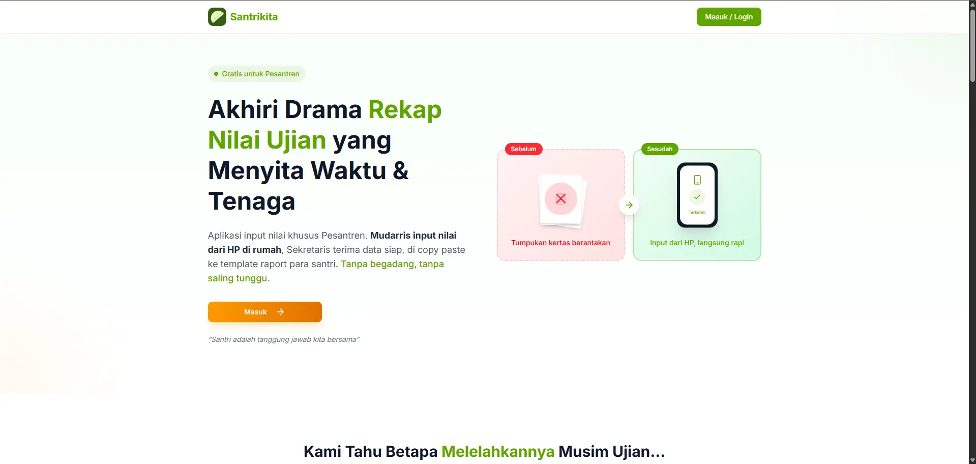 Dulu — Kelaskita, SaaS manajemen sekolah